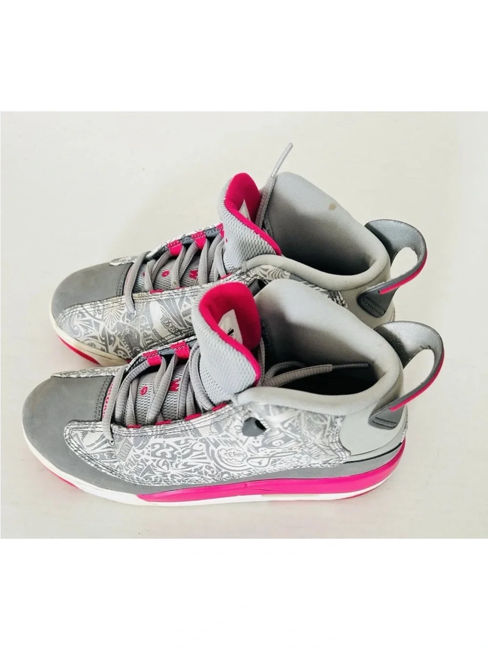 Air Jordan | Girls Dub Zero GG Wolf Grey Hyper Pink Youth Size 5.5Y Basketball